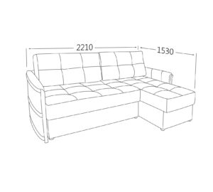Кутовий диван Тiна-1 з отоманкою