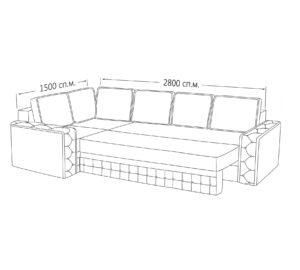 Потрійний кутовий диван Рим