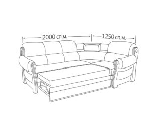 Кутовий диван Валенсія з поличками