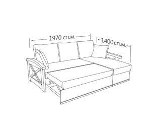 Кутовий диван Женева з отоманкою